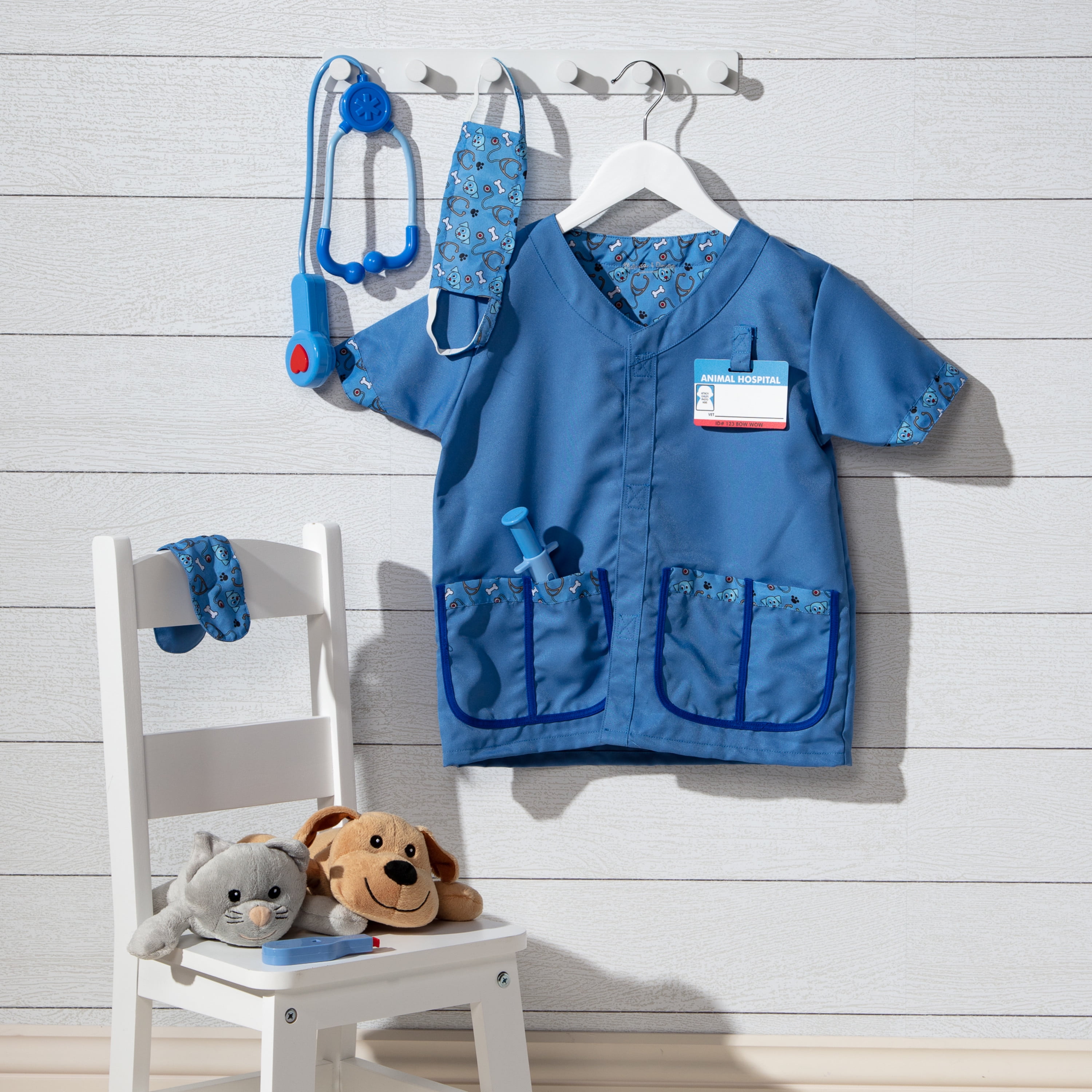 Melissa Doug Veterinarian Role Play Costume Dress Up Set 9 Pieces