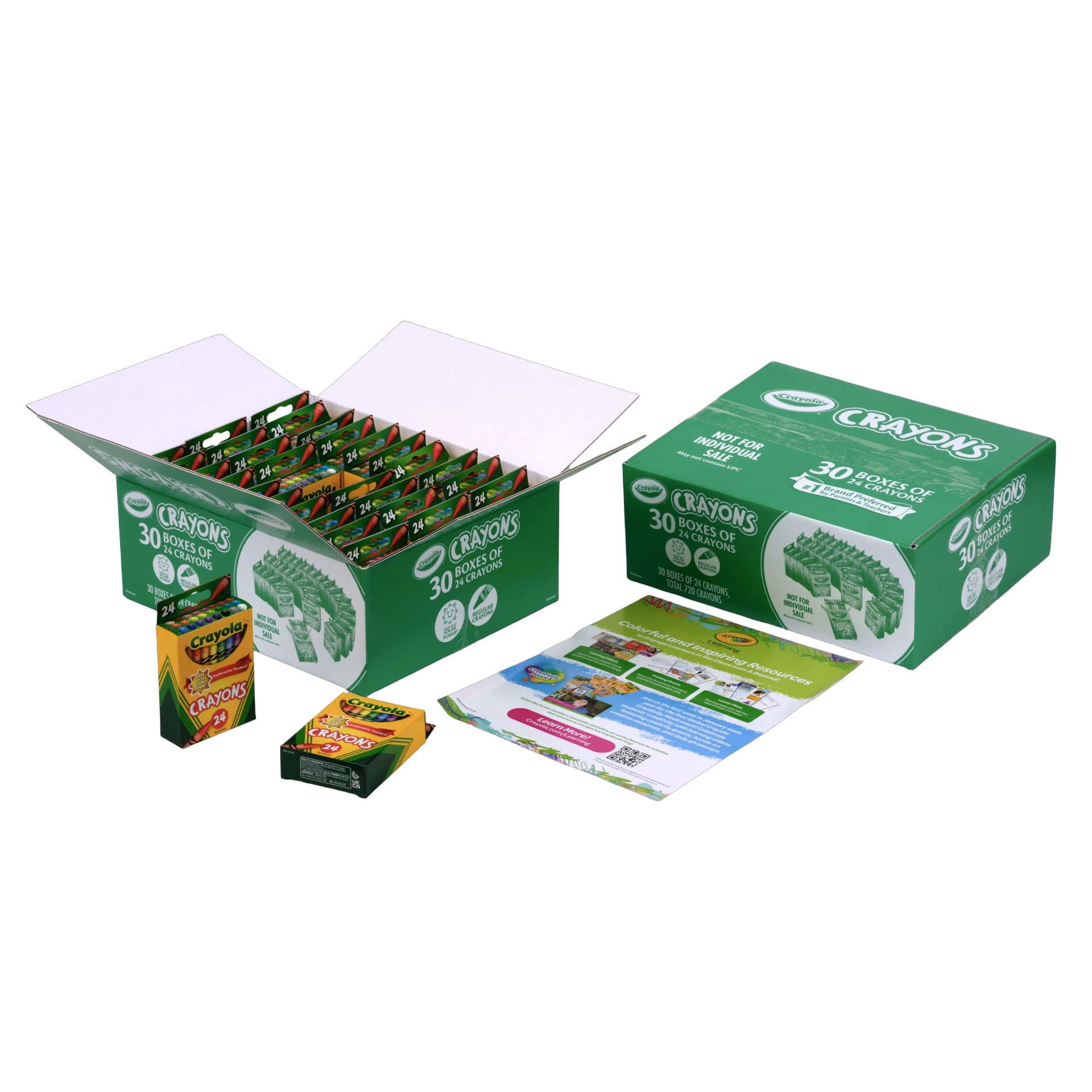 Crayola Crayons Bulk (30 Boxes of 24), Classroom Essentials for Teachers, Kindergarten & Elementary School Supplies, Art Teacher Gift, Ages 3+