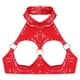 thumbnail image 4 of Lencería sexy para mujer, sujetador abierto con aros, top corto, lencería exótica, remaches, aro de sujeción, escote halter, pecho abierto, sujetadores de charol, 4 of 5