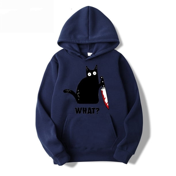 Sudadera con capucha con estampado de gato divertido para hombre y mujer, Jersey informal de manga larga, Harajuku, moda de otoño e invierno xuanjing unisex