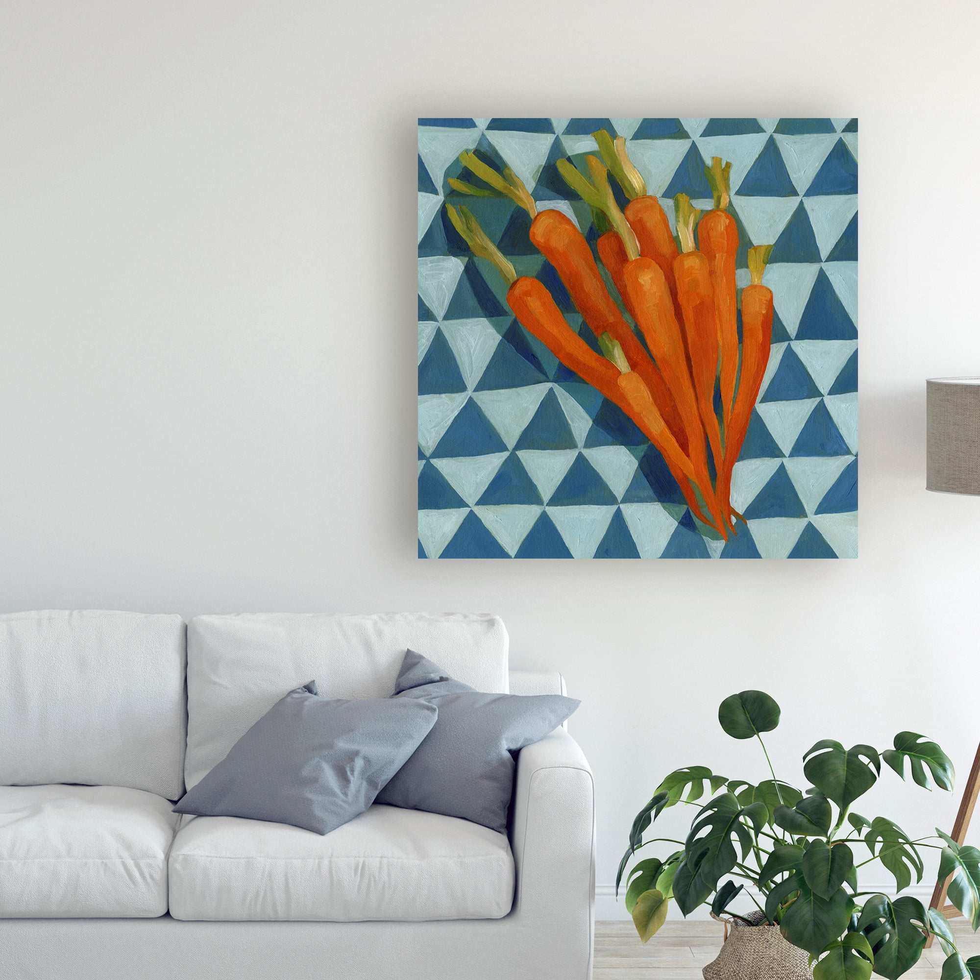 Trademark Fine Art 'Geo Veggies III' Canvas Art by Emma Scarvey