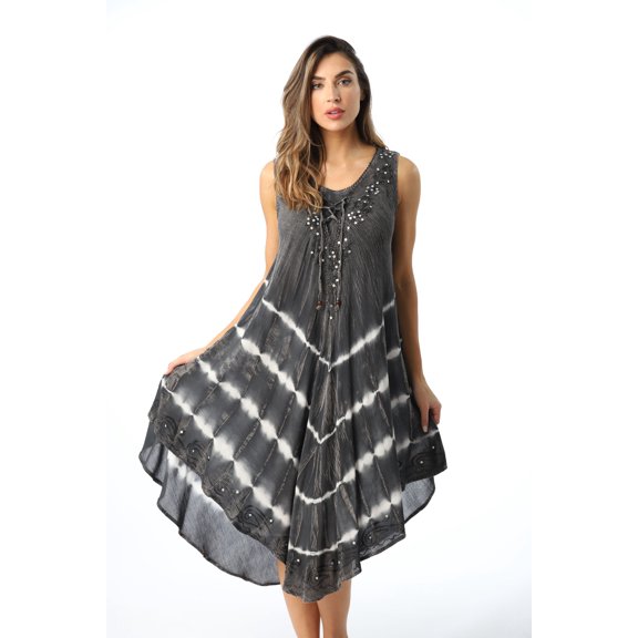 21806-LDN-M Riviera Sun Dress Dresses for Women (Black, Small)