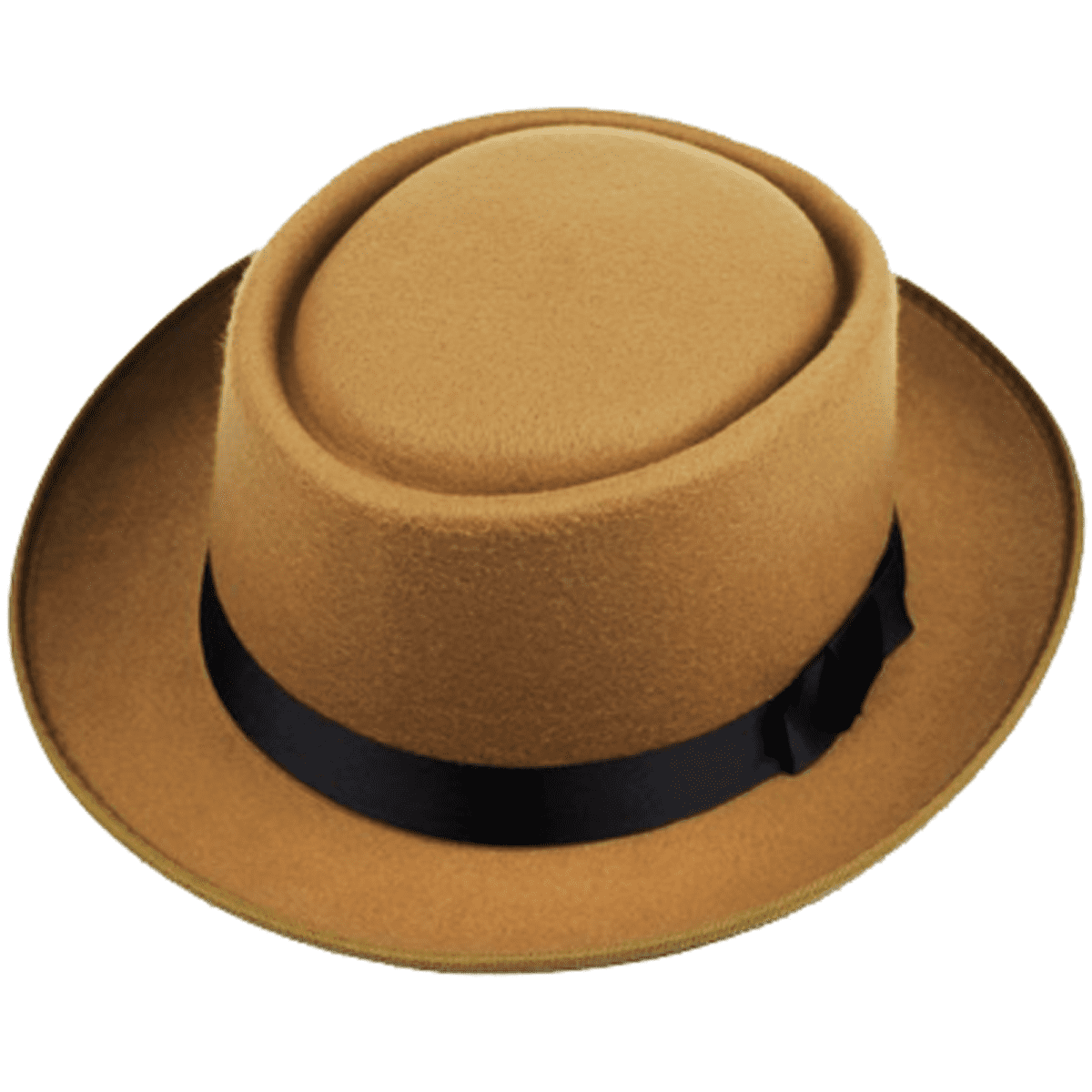 Felt Wide Brim Fedora Gambler Hat 