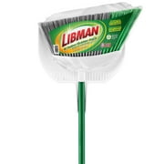 Libman Extra Large Precision Angle Broom with Green Steel Handle and Clean Fibers Dustpan