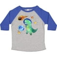 thumbnail image 3 of Inktastic Tyrannosaurus Rex Vs. Meteor Fun Space Dinosaur Boys or Girls Toddler T-Shirt, 3 of 5