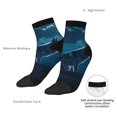 thumbnail image 6 of Fuzoiu Lonely Night Wolf Print Adult Socks, Crew Moisture-wicking Socks, Unisex Cushion Crew Socks,Casual Sports Ankle Socks, 6 of 7