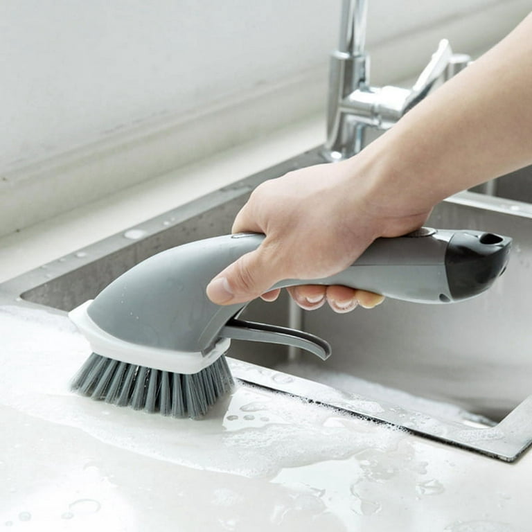 Kitchen Cleaning Brush Handheld Water Spray Scrub Brush Dish Brush