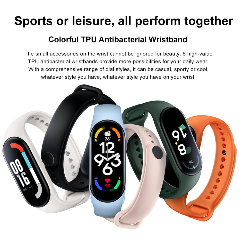 Xiaomi Mi Band 7 Fitness Tracker,Smart Watch with 1.62'' AMOLED Screen ,120  Sports Modes, SpO2 Monitor ,Professional Sports Analysis Smart Bracelet 