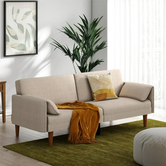 Novogratz Markham 80.5" Futon Sofa Bed, Sand Basket Weave