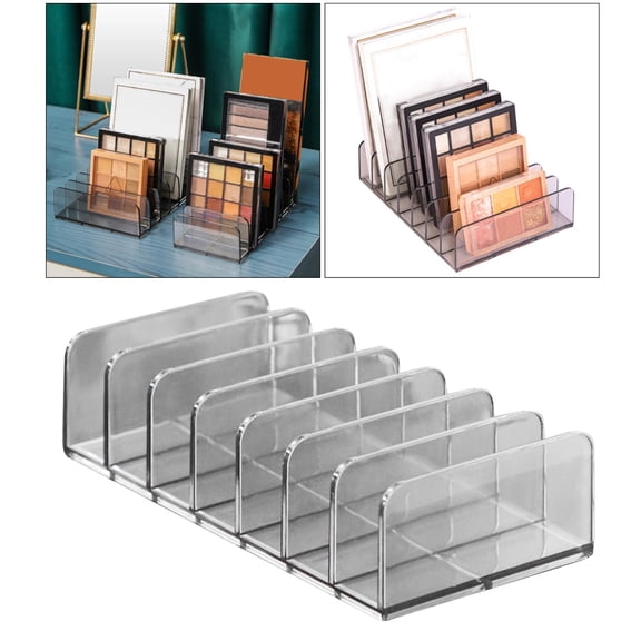 7 Compartment Organizer Cosmetic Storage Organizer Organize Eyeshadow Palettes for Vanity Bathroom Vertical - S S