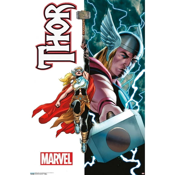 Marvel Comics - Thor - Generations: The Unworthy Thor & The Mighty Thor #1 Wall Poster, 14.725" x 22.375"