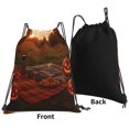 thumbnail image 4 of Leisure Draw String Mouth Backpack 16 X 14 Woven Band Durable Not Easy To Fall Off In Travel Portable Draw String Design Autumn Picnic, 4 of 8