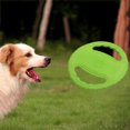 thumbnail image 3 of Dog Flying Disc Toy,Rubber Dog Bite Resistant Outdoor Training Fetch Sound Maker Float Pet Toy,Tough Training Flying Disc Play Toy for Dog,Interactive Dog Toys,Float in Water Safe on Teeth, 3 of 7