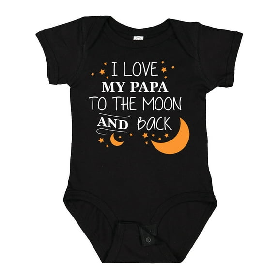 Inktastic I Love My Papa to the Moon and Back Boys or Girls Baby Bodysuit