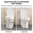 thumbnail image 3 of SOTOMO Elongated ADA Compliant One Piece Toilet, 17.2" Comfort Seat Height, 1.1/1.6 GPF Dual Flush, MAP 1000g, Soft-Close & Quick Release Seat, 12" Rough-In, Fully Skirted Toilet for Bathroom, 3 of 9