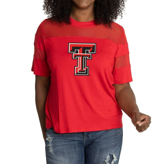 Women's Red Texas Tech Red Raiders Relaxed Avery Power Mesh Fashion Jersey
