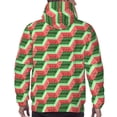 thumbnail image 7 of Fotbe Men's Hoodie with Geometric Watermelon Pattern - Kangaroo Pocket Pullover Hooded Sweatshirt, Perfect for Daily Wear, Travel, and Home-4X-Large, 7 of 7