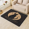 thumbnail image 2 of Black Cat Rugs Room Decor - 4x6 Rug - Black Cat Rug - Celestial Constellation Area Rug - Witch Zodiac Rugs - Star Black Kitten Carpet, 2 of 7