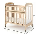thumbnail image 2 of Foundations Serenity SafeReach Compact Crib with Mirrorview Ends, 3" Mattress, Locking Casters, Natural, 2 of 9