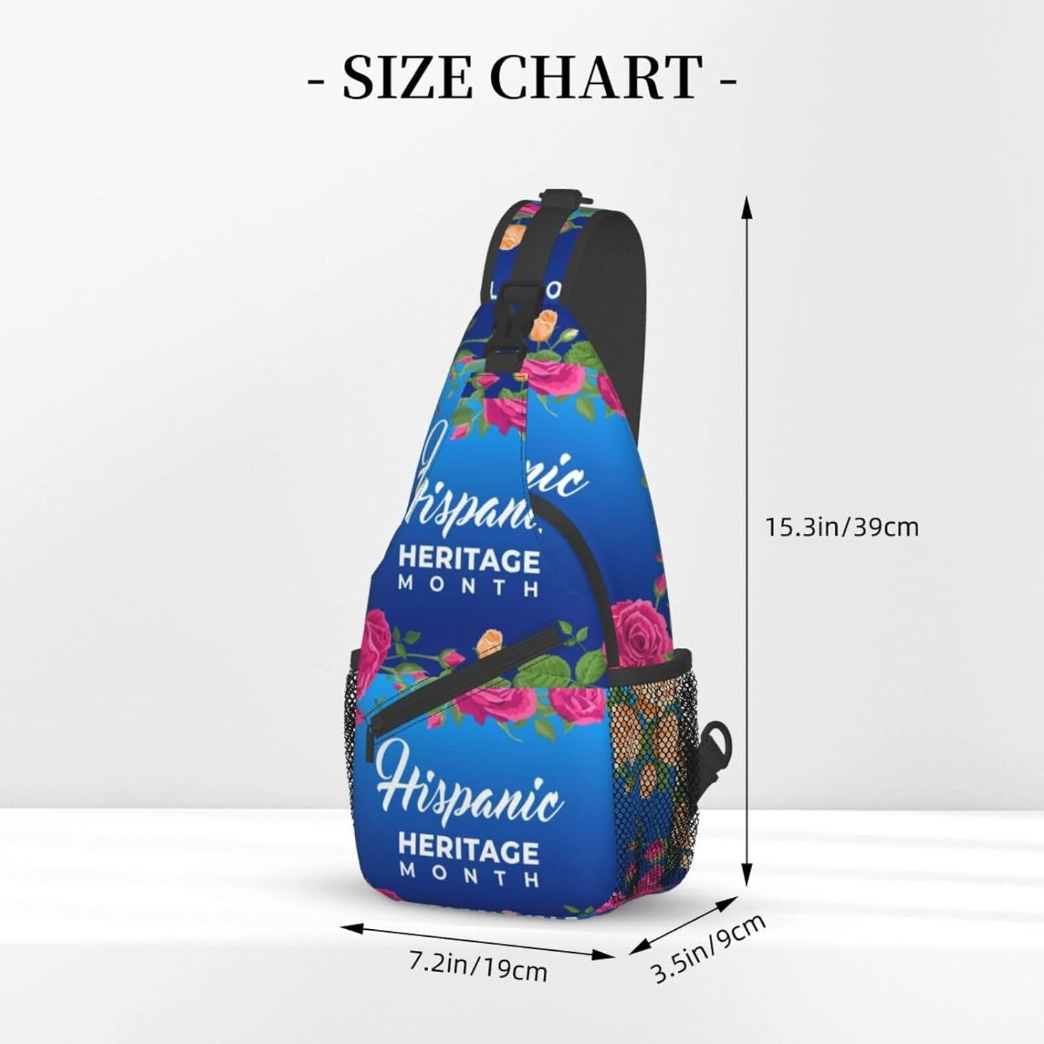 Mes Nacional De La Herencia Hispana Hispanic Heritage Month Sling Bag Crossbody Hiking Travel Chest Bags Backpack Shoulder Daypack for Women Men
