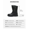 thumbnail image 6 of Stylish motorcycle boots - Classic design, comfortable and breathable, suitable for both daily commuting and casual riding,Black,46, 6 of 21