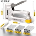 thumbnail image 4 of SHALL Light Duty Staple Gun for Wood - White Upholstery Staple Gun with 1600pcs JT21 Staples 1/4, 5/16, 3/8 inch and Staple Remover - Fabric Stapler Gun for Crafts, DIY, Decoration, 4 of 7