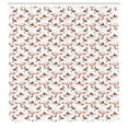 thumbnail image 2 of Ambesonne Nature Shower Curtain, Bullfinches on Rowan Branch, 69"Wx70"L, Vermilion Pale Grey, 2 of 4