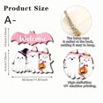 thumbnail image 3 of Hanging Ghosts Halloween Decor, 12 Inch Pink Halloween Door Sign Cute Pastel Halloween Decor for Home Welcome Door Sign for Halloween Party, 1 Pack, 3 of 7