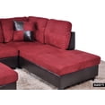 thumbnail image 5 of PonLiving Furniture 3 PCS Sectional Sofa Set, L-Shaped Sectional Couch 103" W for Living Room, with Storage Ottoman and Matching Pillows (Right Hand Facing, Red), 5 of 6