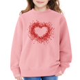 thumbnail image 4 of Ruyang Girls Heart Sweatshirts Kids Cute Solid Color Sweater Casual Valentine Pullover Long Sleeve Pullover Tops Trendy Clothes, 4 of 4