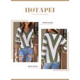 thumbnail image 4 of HOTAPEI V Neck Sweaters for Women Color Block Striped Knitted Sweater Long Sleeve Pullover Sweaters Knit Tops, 4 of 7