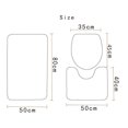 thumbnail image 3 of 3PCS Bath Rug Set Fashionable Christmas Print Washable Toilet Rug Toilet Lid Cover for Bathroom, 3 of 3