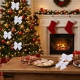 thumbnail image 4 of PEIBang 4Pcs Christmas Velvet Bows,3.5x5 Inch Rustic Wreath Gift Bows Vintage Velvet Ribbon Bow Ornaments for Christmas Tree Garland Party Decor, 4 of 6