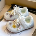 thumbnail image 6 of Girls Flat Sandal Glitter Mary Jane Princess Shoes Sequin Party Wedding Shoes Toddlers Kids Ballet Dress Shoes Birthday Prom Cosplay Dance Shoes Beige 13.5, 6 of 7