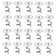 thumbnail image 1 of Clear Head Twist Pins, Compatible with Upholstery, Slipcovers and Bed Skirts, Set of 100, 1 of 5