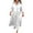 White, variant on Cmfcve Women's Wear to Work Dresses Long Sleeve Turndown Collar Shirt Dress Solid Color A-Line Oversized Puffed Dress