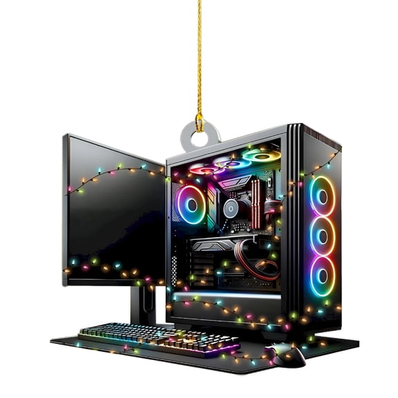 BESTSKY Gaming Computer Christmas Ornament Christmas Tree Decor Custom Computer Ornament Gift
