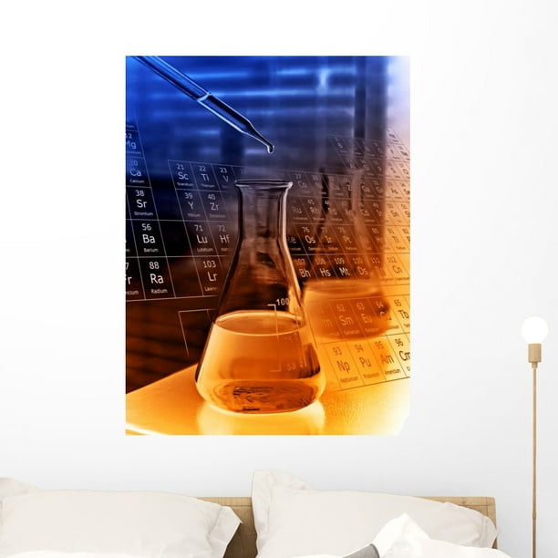 Laboratory Glassware Containing Chemical Wall Mural Decal Sticker