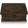 thumbnail image 3 of Great Birthday Gift Ideas Handmade Decorative Wooden Jewelry Box With Lock & Key Jewelry Organizer Keepsake Box Treasure Chest Trinket Holder Lock Box Watch Box 8 x 6 Inches Gift Ideas, 3 of 6