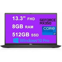 Dell Vostro 5000 5301 15 Business Laptop 13.3" FHD Display (300Nits) 11th Gen Intel Quad-Core i7-1165G7 8GB RAM 512GB SSD GeForce MX350 2GB Fingerprint Backlit USB-C HDMI Win10Pro Dune