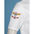 thumbnail image 6 of YONGHS Unisex Chef Jacket Cooking Coats Short Sleeve Canteen Hotel Restaurant Work Uniforms Top White-A 3XL, 6 of 7