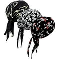 thumbnail image 1 of czcpp-3 Pcs Do Rags for Men Skeleton Skull Cap Bandana Hat Breathable Helmet Linner Beanie, 1 of 4