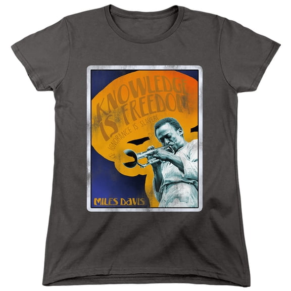 Miles Davis Knowledge And Ignorance Women's T-Shirt Charcoal