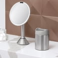 thumbnail image 3 of simplehuman bote de basura para mesa de cocina, baño, 1.5L, acero inoxidable, cepillado, 3 of 5
