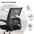 thumbnail image 4 of CL.HPAHKL Ergonomic Desk Chair, Mid-Back Mesh Office Chair with Wheels, Rolling Swivel Computer Task Chair for Home Office, Fixed Armrests, Tilt & Height Adjustable, Black, 4 of 7