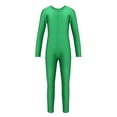 thumbnail image 5 of Yartina Kids Girls Long Sleeve Gymnastics Jumpsuit Unitard One Piece Ballet Dance Leotard Bodysuit Green XXL, 5 of 6