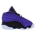 thumbnail image 2 of Nike Jordan 13 Retro Leather Infant/Toddler Shoes Size 7, Color: Purple Venom/Black/White, 2 of 4