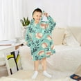 thumbnail image 6 of joogoo Wearable Blanket Hoodie for Baseball Leaf Flannel Sherpa Pocket 3-14 YR S, 6 of 7