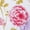 Pink and Purple Flower Print, variant on PiccoCasa Vinyl Square Tablecloth Waterproof Pink Flower Printed 35" x 35"