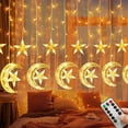 thumbnail image 2 of EIMELI 138 LED Star and Moon Fairy Lights  Contemporary USB Powered Indoor String Lights with Remote Control  8 Modes Plastic Decor for Valentine‘S Day  Ramadan  Christmas  and Wedding De, 2 of 7